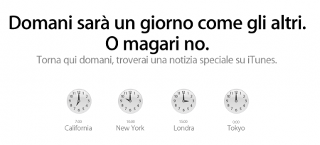 iTunes: “Domani sarà un giorno come gli altri. O magari no.”