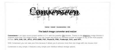 Sito di Converseen su SourceForge