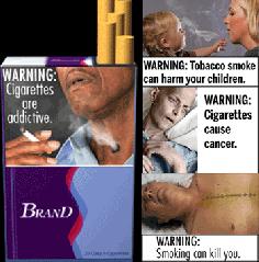 Avvertimenti più crudi sui pacchetti di sigarette negli USA