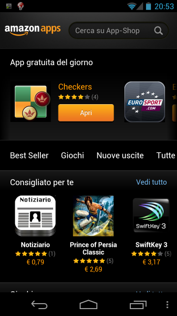 Amazon App Shop regala Checkers (solo oggi 23 novembre 2012)