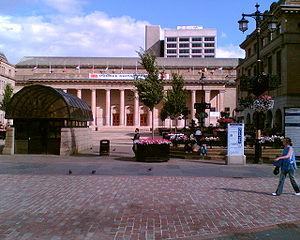 This photo shows the pedestrianised Square in ...