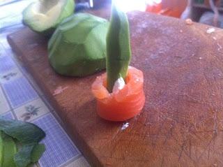 Sashimi con Philadelphia e Avocado