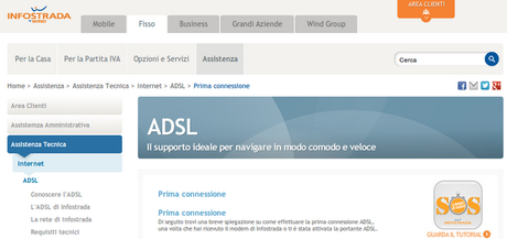 Prima connessione con Infostrada: tutorial
