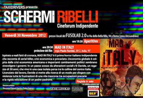 SCHERMI RIBELLI presenta MAD IN ITALY 30 Novembre ore 20:00 al Fusolab 2.0