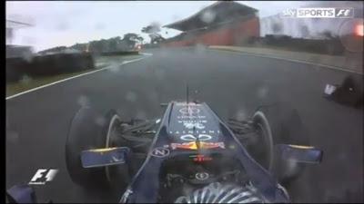 Vettel overtook on Kobayashi while yellow flag were being waved