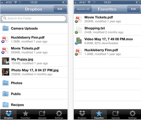 App Aggiornamento: Dropbox per iPhone e iPad aggiornato alla versione 1.5.7