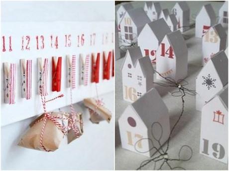 cute ideas calendario avvento luci mollette pacchetti case