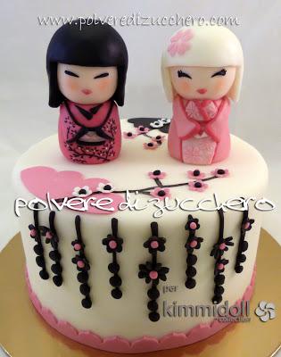Kimmidoll cake: Kayo e Miwa in pasta di zucchero