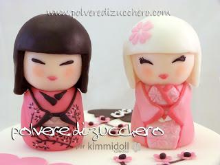 Kimmidoll cake: Kayo e Miwa in pasta di zucchero