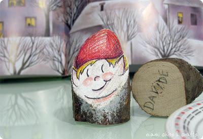 Elfo segnaposto in legno