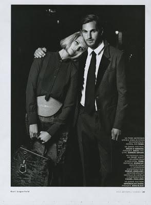 Tony Garrn & Linda Evangelista in Dolce & Gabbana su Vogue Russia