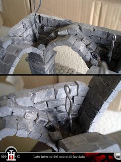 Costruzione 136: La facciata - rinfianco delle arcate e innalzamento muri