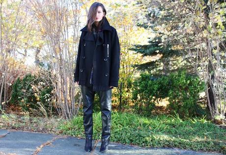 Slouchy leather trousers