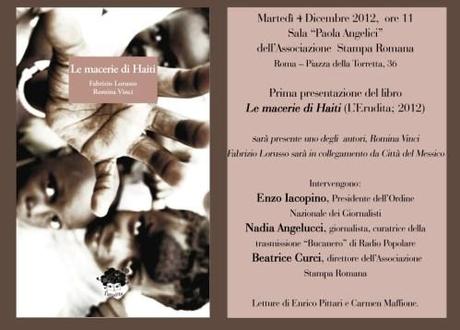 Le macerie di Haiti – Prima presentazione del libro a Roma!