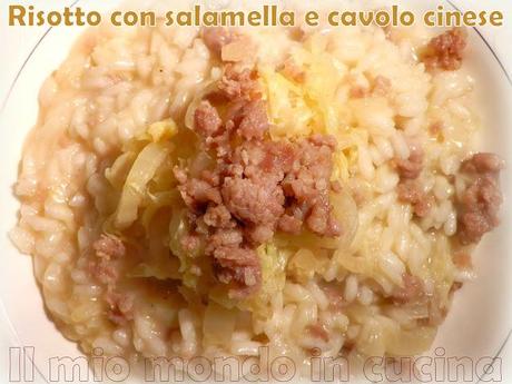 RISOTTO CON SALAMELLA E CAVOLO CINESE