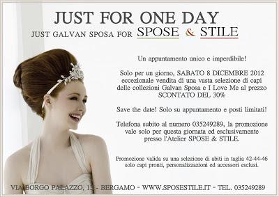 SPOSE & STILE... Evento JUST FOR ONE DAY!