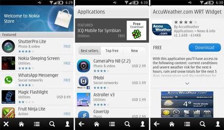 Ultimo aggiornamento App Nokia Store Client disponibile per Symbian  S60v5 e S60v3