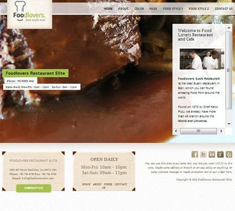 restaurant wp theme