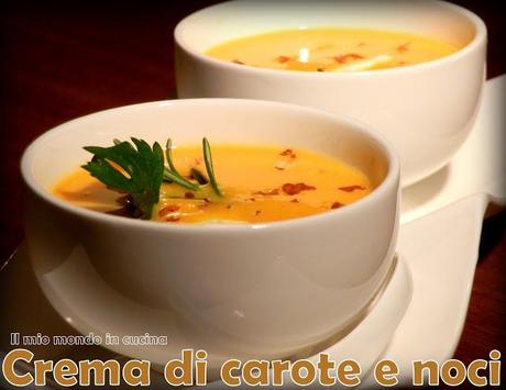 APPETIZER : PICCOLE CREME DI CAROTE E NOCI