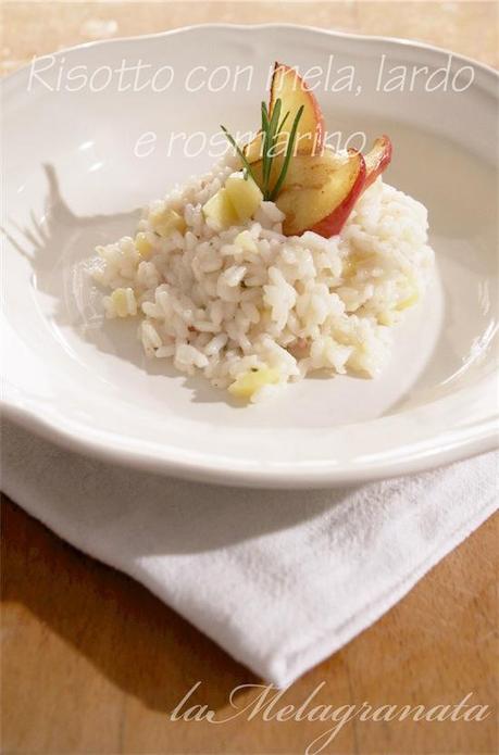 Risotto alle mele con lardo e rosmarino