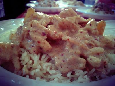 RISO BASMATI CON POLLO, MELE E CURRY