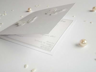 Partecipazioni eleganti bianche..tema farfalle