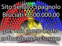 Sito Senato Spagnolo bruciati € 750.000,00 