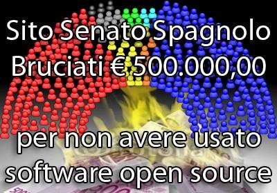 Senato Spagnolo sprechi per software