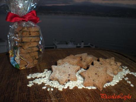 Biscotti di riso con Arancia e Cioccolato