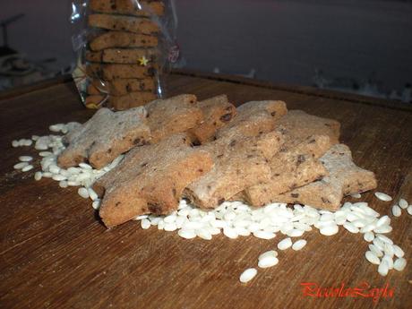 Biscotti di riso con Arancia e Cioccolato