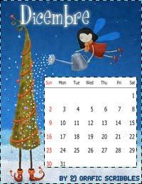 4 Calendari-mese di Dicembre, free download