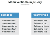 Menu verticale jQuery