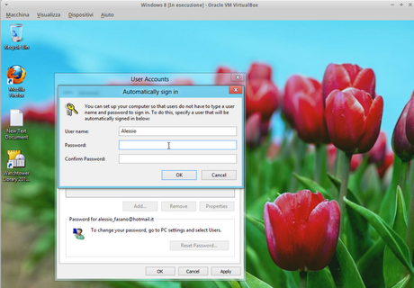 Come impostare il login automatico su Windows 8