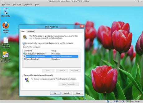 Come impostare il login automatico su Windows 8