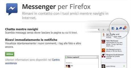 Firefox 17 e integrazione Facebook