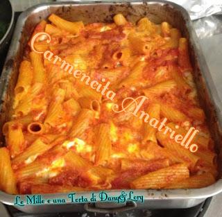 PASTA AL FORNO CON MOZZARELLA DI BUFALA E RICOTTA