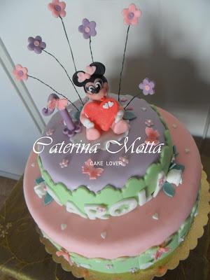 Baby Minnie sulla torta