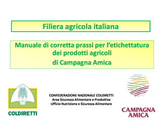 Arriva sul web il manuale per l'etichettatura dei prodotti agricoli.