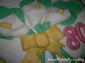 torta decorata pasta zucchero rose calle