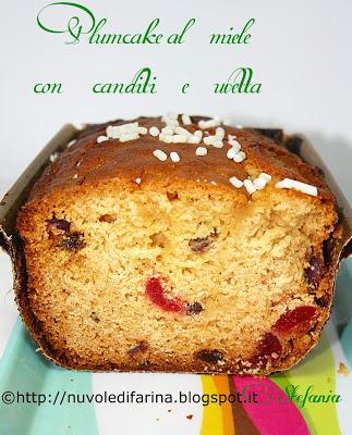 Plumcake al miele con canditi e uvetta