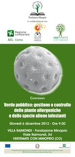 “Verde pubblico: gestione e controllo delle piante allergeniche e delle specie aliene infestanti”