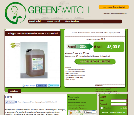 Minimo impatto aderisce a greenswitch