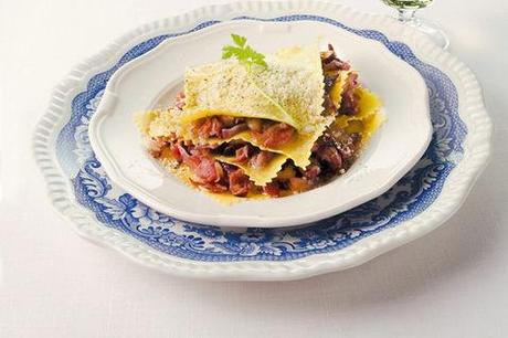 Lasagnette con radicchio e speck