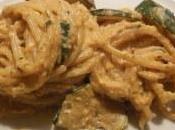 Spaghetti crema “zucca macadamia” zucchine fritte