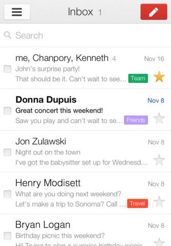 Google aggiorna Gmail (v. 2.0) iOS, ora con account multipli ed integrazione di Google+