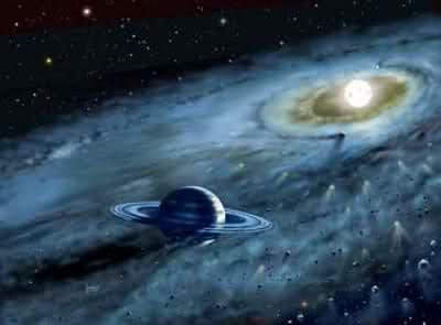 NAIL ART #2__ Galaxy, planets, moon and stars