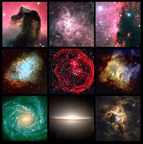 NAIL ART #2__ Galaxy, planets, moon and stars