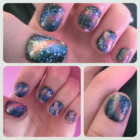 NAIL ART #2__ Galaxy, planets, moon and stars - Paperblog