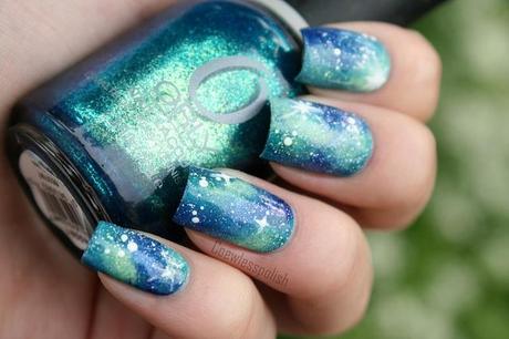 NAIL ART #2__ Galaxy, planets, moon and stars