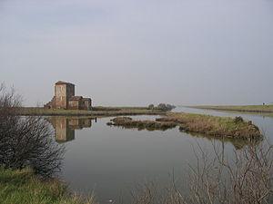 Salt ponds in Comacchio, Ferrara (Italy) Deuts...